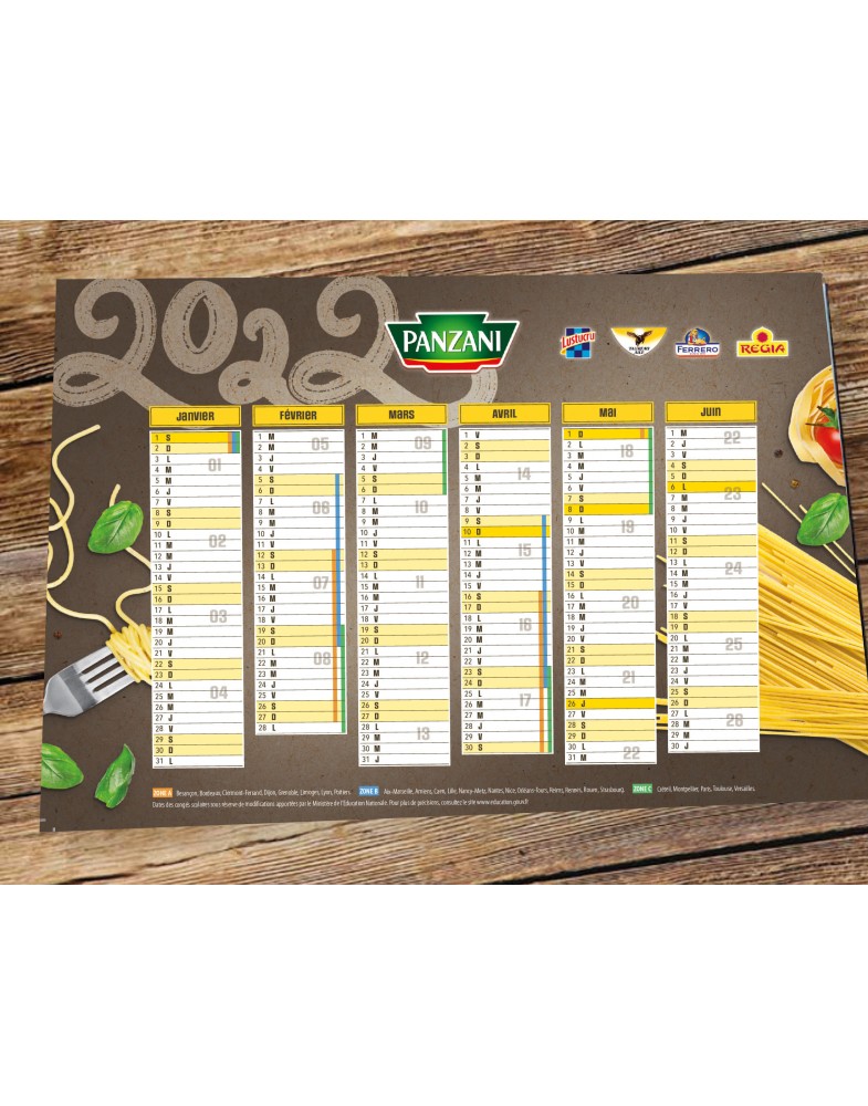 Calendrier personnalise arlequin 270x208